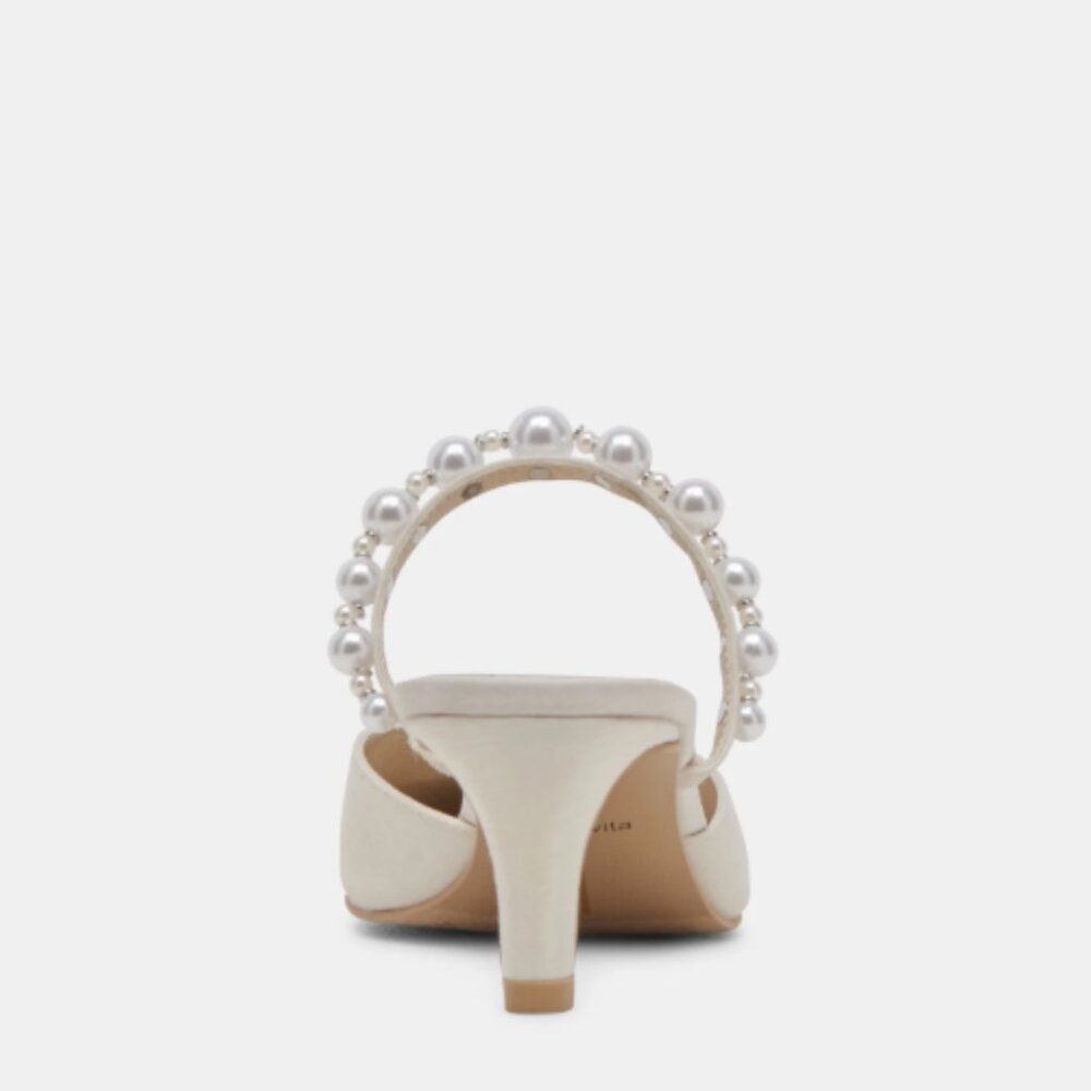 Dolce Vita Kanika Pearl Mid Heels Vanilla Pearls Wedding Bride Size 8 $150.00 - Picture 12 of 16